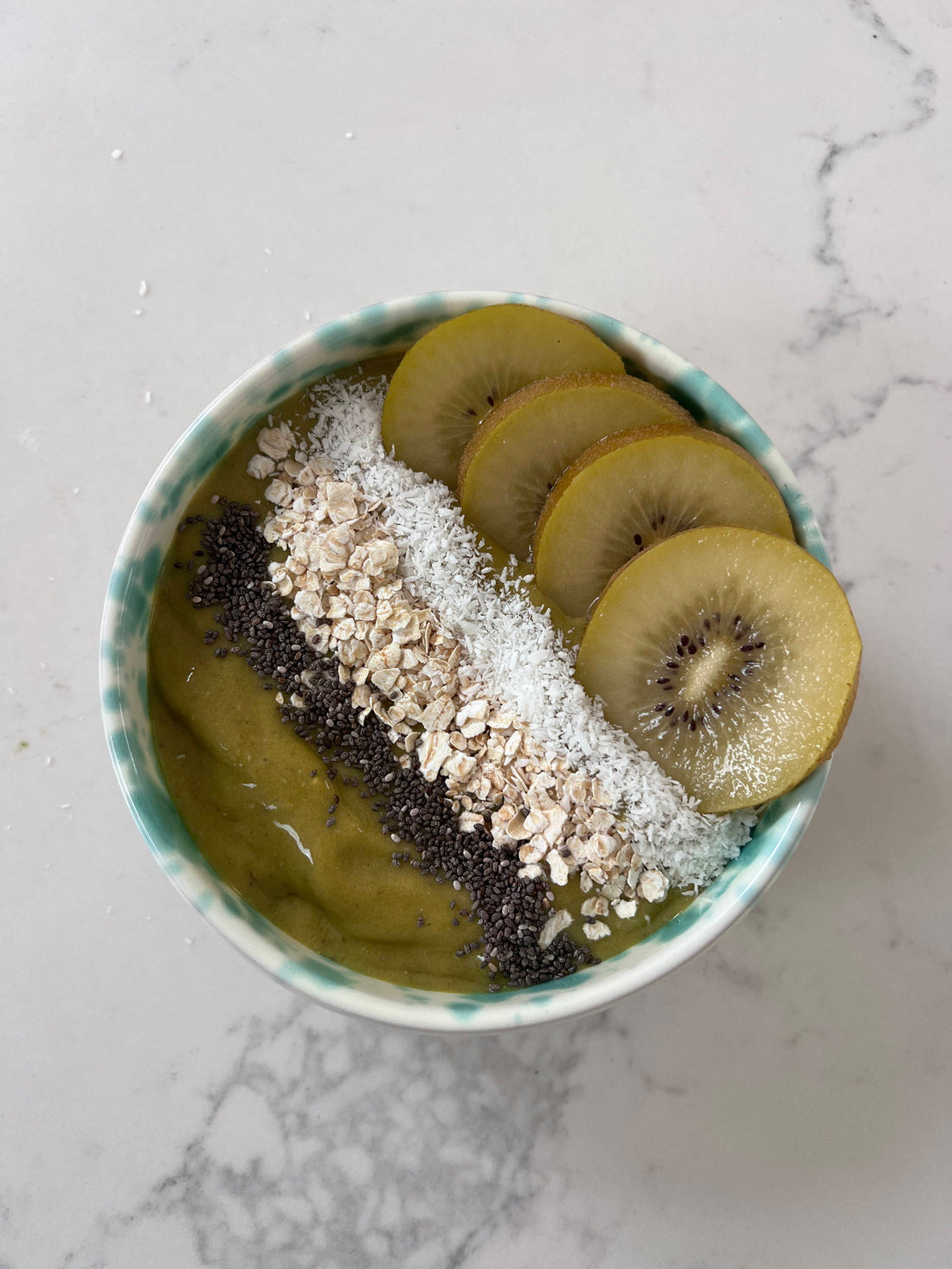 Banana, mango and Mixed Berry Elixir Super Greens Smoothie Bowl